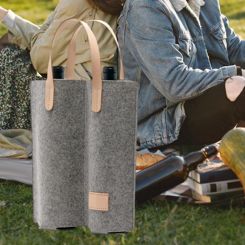 Wine Bottle Bag, Reusable, Portable, , Double Compartment, Ideal for Festivals, Weddings And
