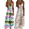 Women's Floral Cami Maxi Dress Spaghetti Strap V Neck Long Dress Casual Sleeveless A-Line Evening Dress Summer Beach Sundress
