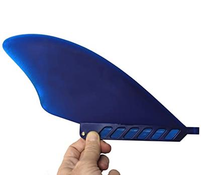 5.5 In. KEEL Center Fin, Flex Soft, 14.5cm, for Longboard SUPs (airSUP AIR7 Keel Fin, Blue, Screwless)