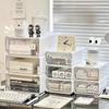 Desktop Drawer Box Desktop Cosmetic And Stationery Storage Box Desk Organizer With Window Stack Able Transparent Storage Boxs