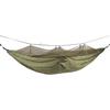 Camping Hammock with Net 210T Nylon Fabric Anti Fall Foldable Dark OD Green 440.9lb Portable