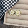 Light Luxury Flowers, High-end Sense, Simple Commuter Jewelry, Stall, Versatile Stud Earrings, Exquisite Temperament