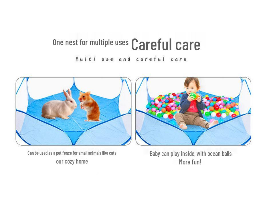 Blue Sky Ocean Kids' Pop-Up Ball Pit Tent - Animal Playpen Toy