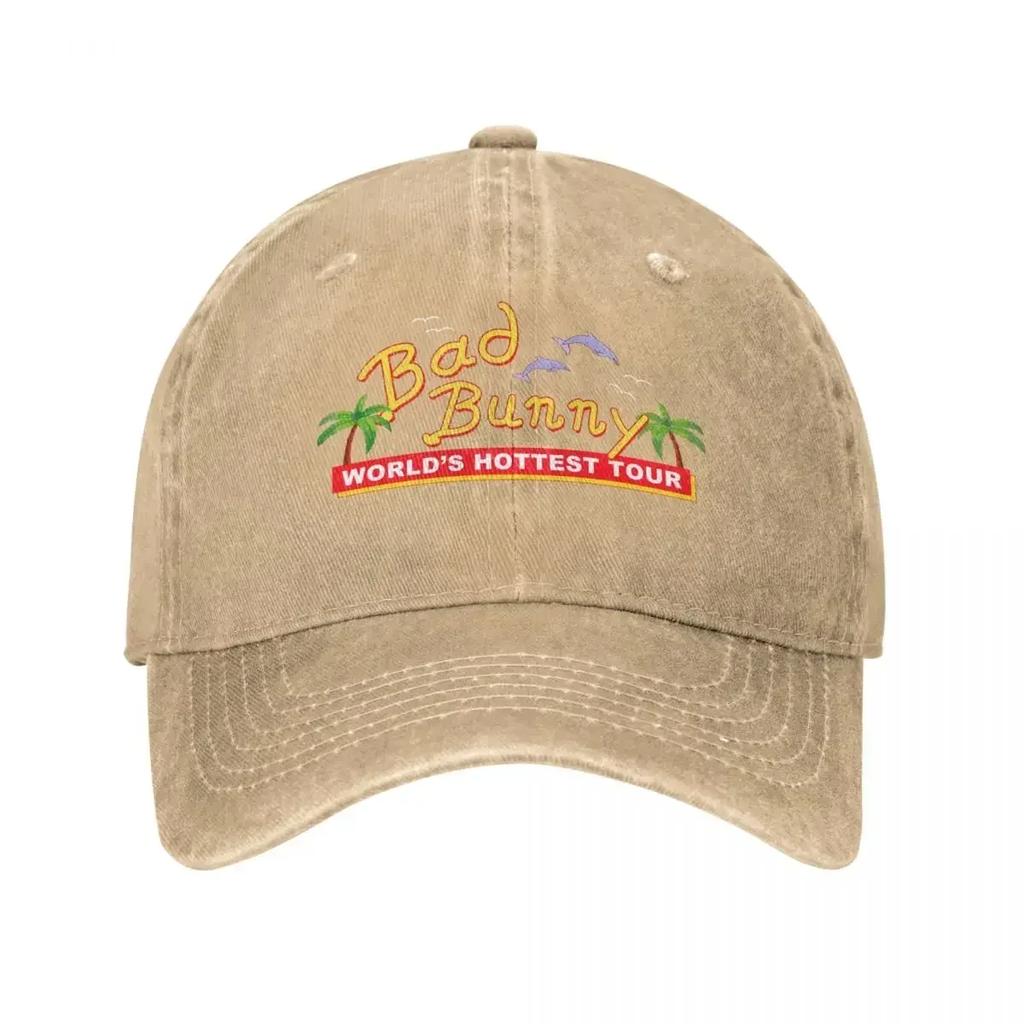 2026 Vintage Washed Cotton Bad Bunny Un Verano Sin Ti Reggae Beach Baseball Cap Funny Dad Hat Adjustable Adult Outdoor Cap Hats