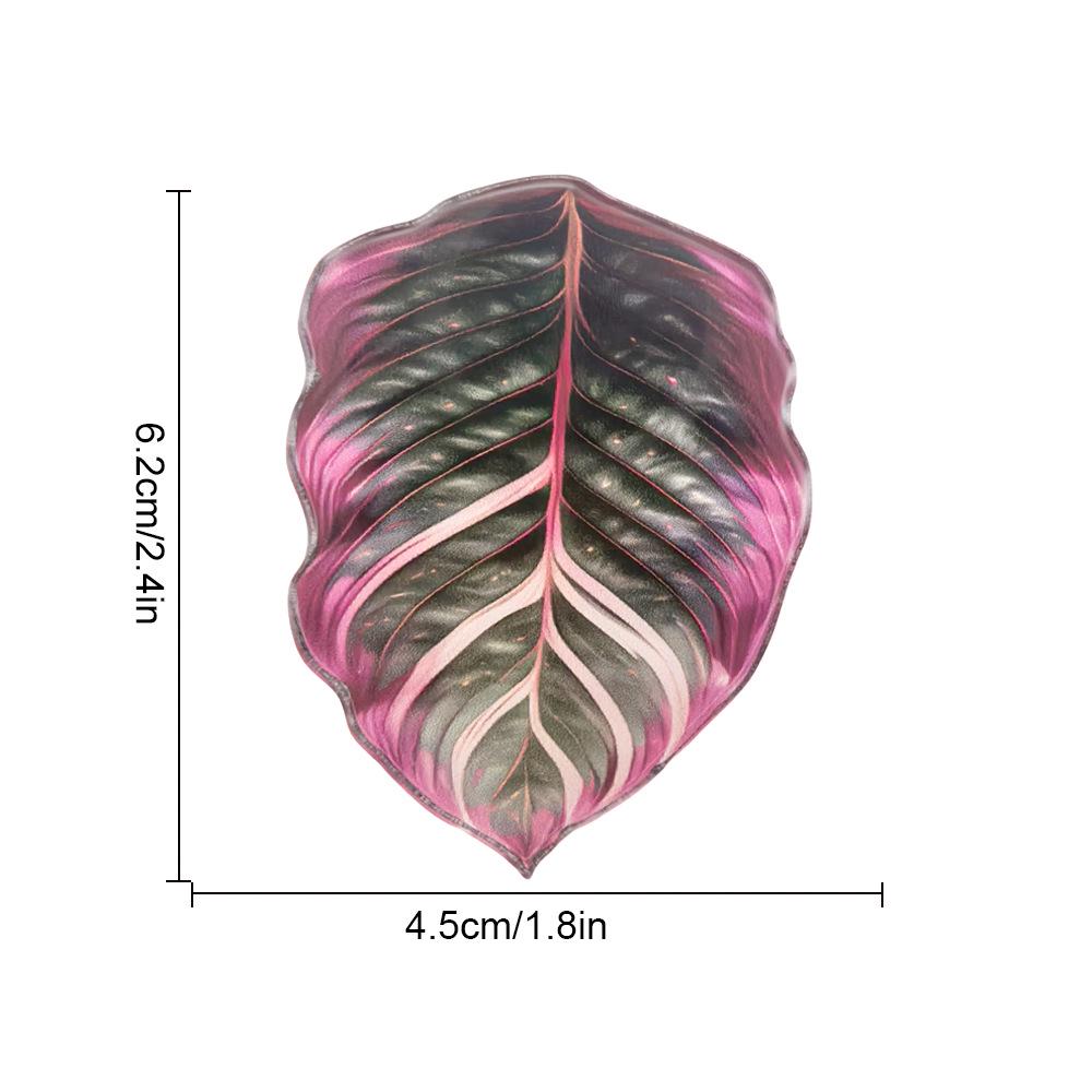 Creative Acrylic Tropical Plant Magnetic Fridge Sticker - Simulation Leaf Design