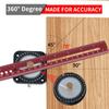 360 Degree Scribe Ruler -Woodworking Square Precision T-Type Hole Ruler Aluminum Slide Ruler - Carpenty Marking Gauge DIY Layout