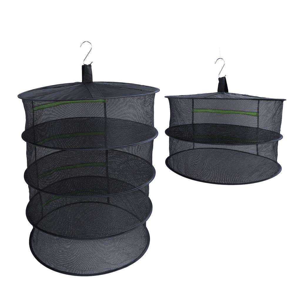 Herb Drying Rack with Zipper Opening Multi Layer Multipurpose Hanging Plant Dryer Net for Grow Tents
