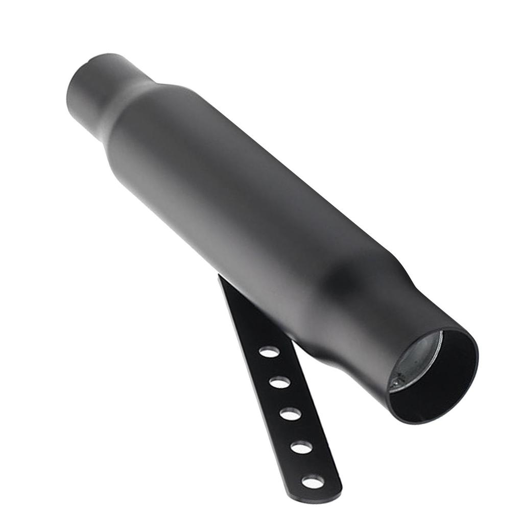 Motorcycle Exhaust Pipe Stainless Steel Noise Reduction Muffler Silencer Pipe Universal for Motorbike Type A Black