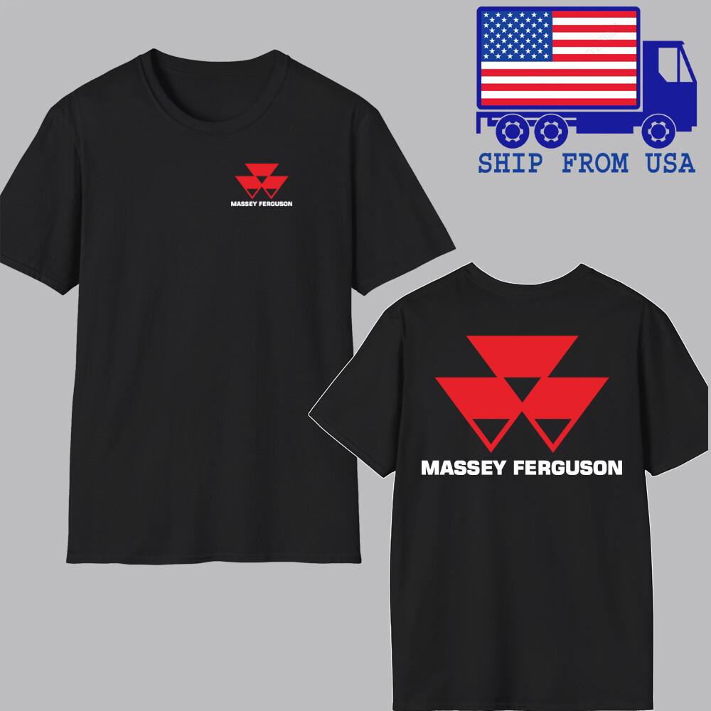 Massey Ferguson Tractor Men#039;s Black Size S5XL Unisex T-Shirt XXXXL