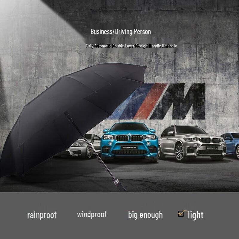 Tri-polar Automatic Double-Layer Business Umbrella