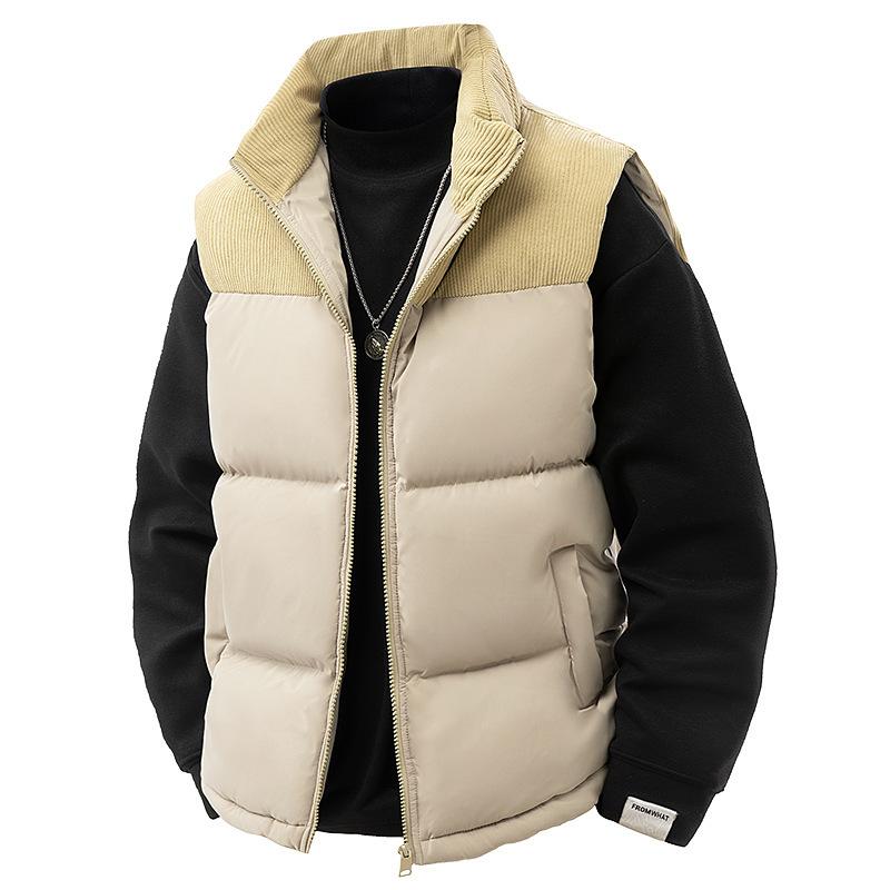 2025 Autumn and Winter New Vest Men's and Women's Thermal Cotton Vest Stand-up Collar Jacket Youth Cotton Vest High Quality