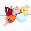 10PCS Distribute Leather Gift Bags Wedding Favour Bag for Guest Mini Handbag with Ribbon Candy Packaging Box Party Decor