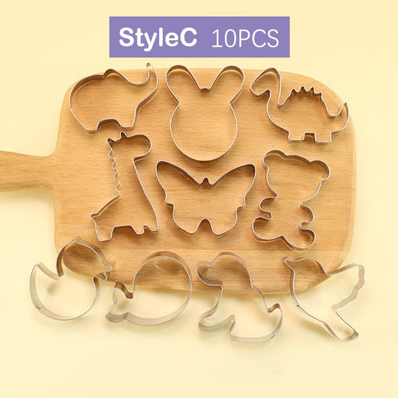 5/10Pcs Stainless Steel Cookie Cutter Diy Cake Biscuit Baking Mold Creative Kitchen Bakeware Cookie Tools Cake Decorating Moulds