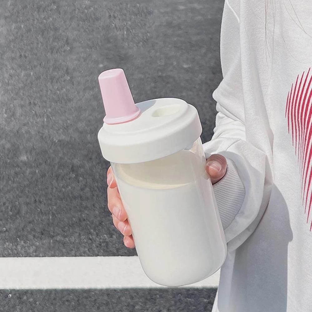 Drinkware Plastic Straw Cup Transparent Straigh Drinking Water Bottle Large Capacity Water Cup Bubble Tea Coffee