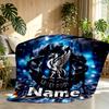 Custom Name Personalized Football Team F.C Print Blankets, Home Decor, Bedroom, Sofa, Camping, Couch, Gifts for Birthday Christmas