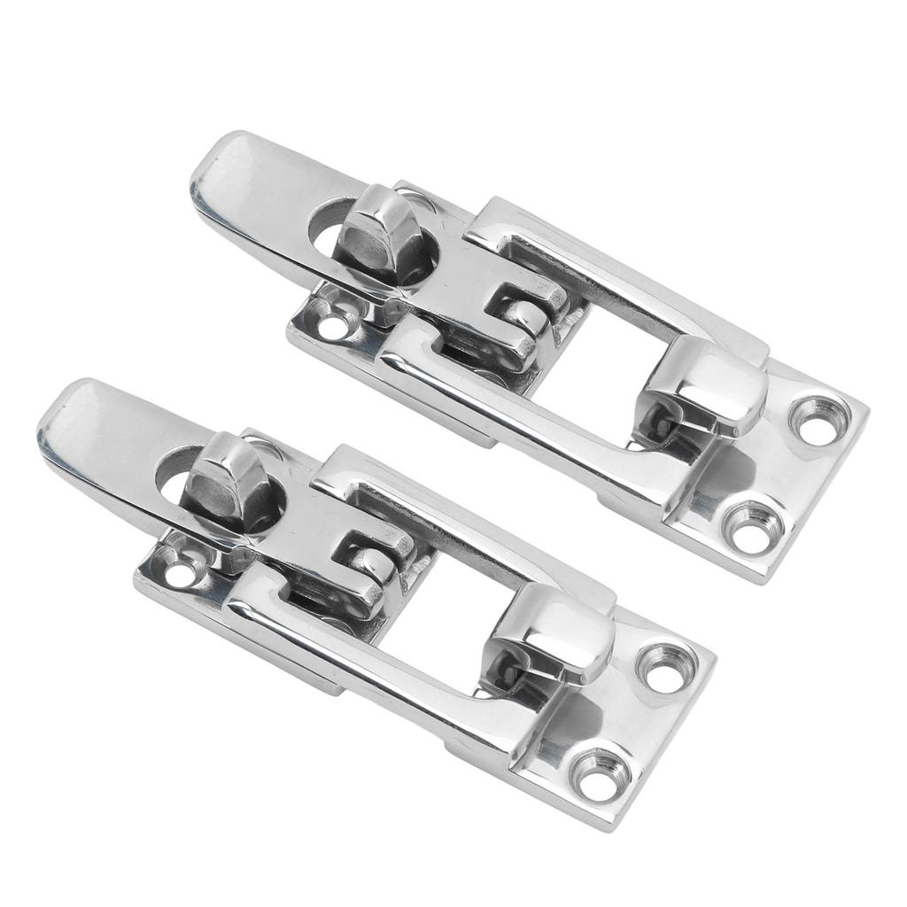 2pcs 316 Stainless Steel Lockable Door Latch Heavy Duty Anti Rattle Fastener Clamp for Marine