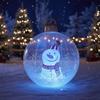 24 Inch Light Up Giant PVC Inflatable Christmas Ball Large Outdoor Decorated Ball Xmas Inflatable Ornament Holiday Decor