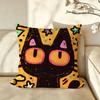 Art SStyle BBlack and White Cat Cushion Cover Pillow Case Antidustmite Pillowcase Silky Short Plush Sofa Cushion Cover hot