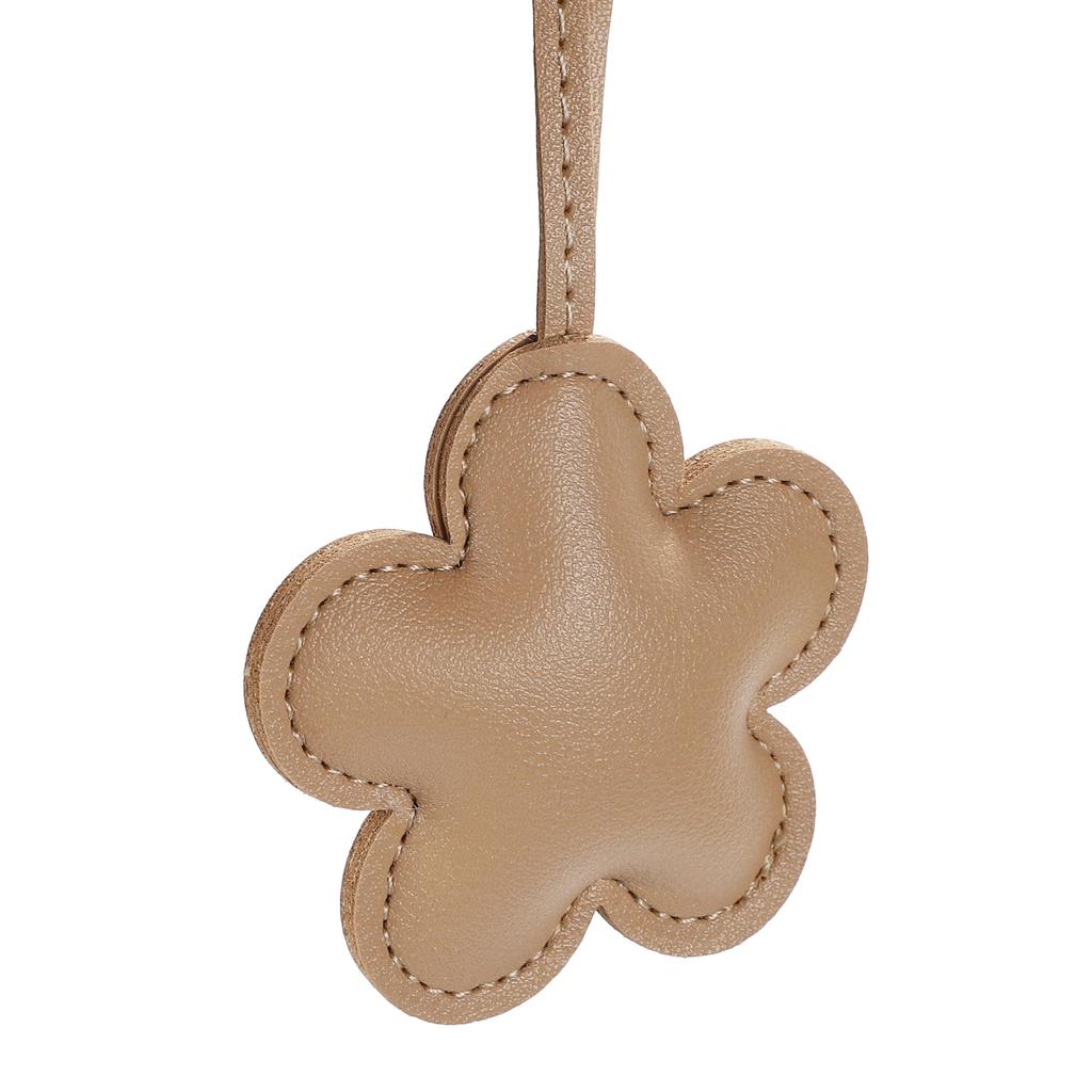Tonecraft Flower Bag Charm, Simple, Orthodox Bag Charm, Popular, Stylish, Cute, Microfiber Leather, Squishy, beige