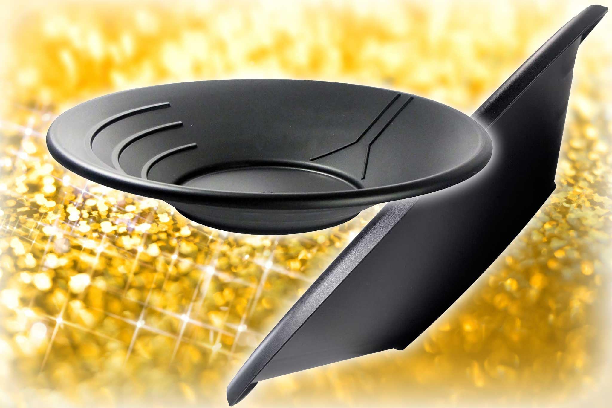 SCIENCE Basic Black Gold Pan Gold Panning Dish Dish Guide Black 1 Plastic Panning Bowl  14in   Panning (3-Riffle Type/Water Specification) Approx. чёрный