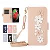 Flower Design Leather Phone Cover for Iphone 16 Pro Max 16E 15 Plus 14 13 12 11 XS MAX XR SE 2 3 7 8 Card Wallet Crossbody Case