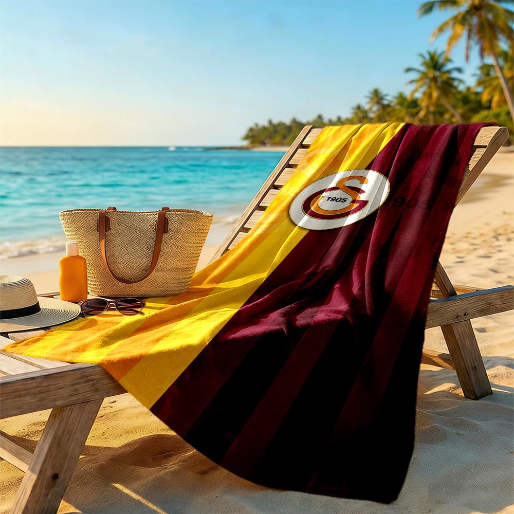 Galatasaray Strandtuch Hohe Saugfähigkeit & Schnelltrocknend Bequem Leicht Geeignet für Sport, Reisen, Schwimmen, Yoga, Badezimmer, Strand Und Pool