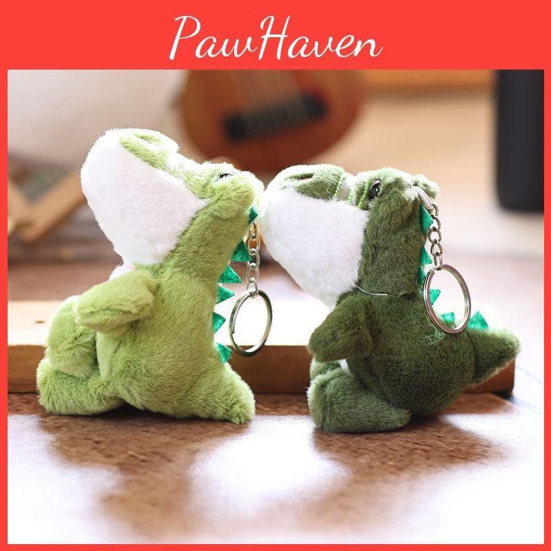 Green Cartoon Cute Crocodile Soft Plush Keychain Pp Cotton Filling Gift Bags