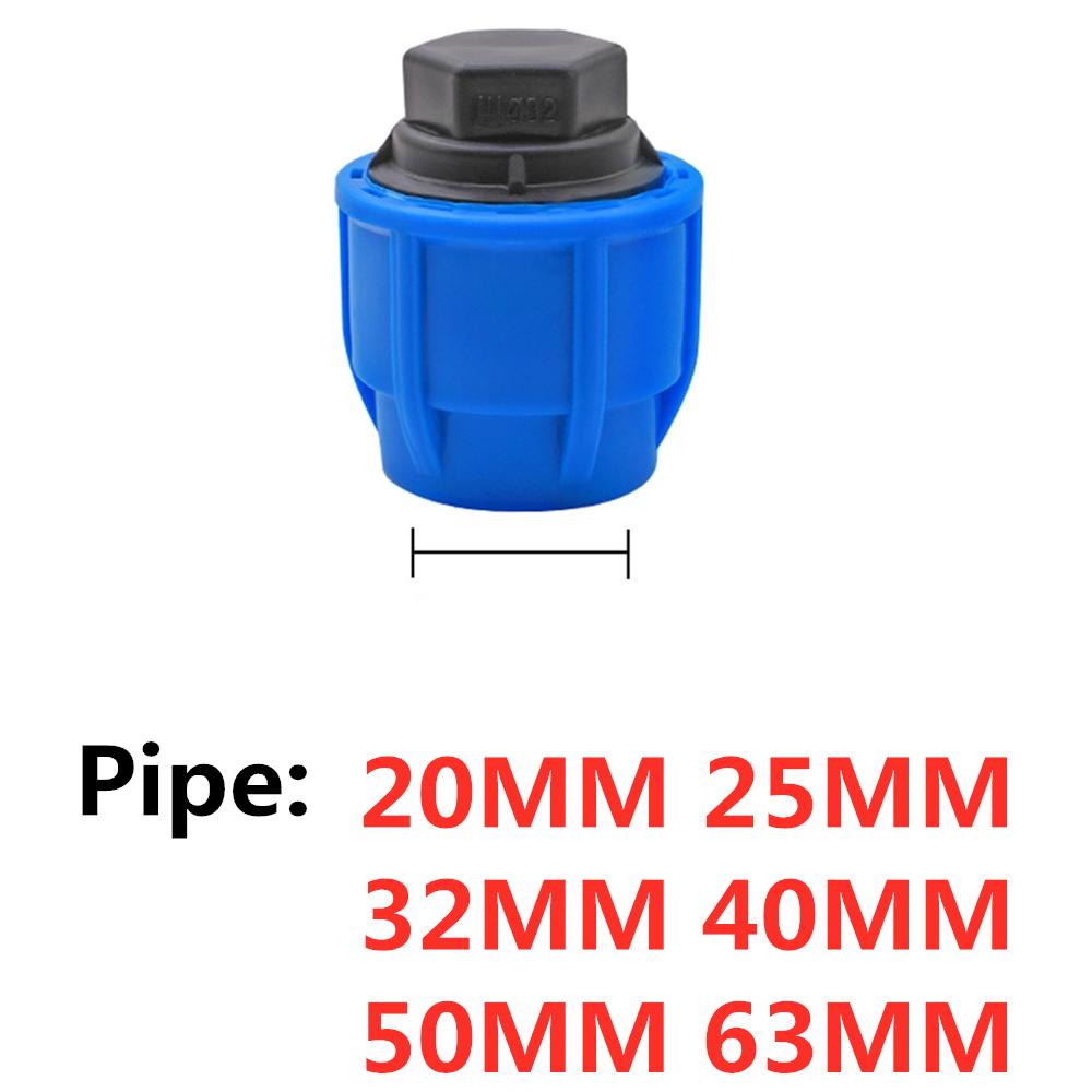 1pcs PE Connector Pipe Fittings 20MM 25MM 32MM Water Tube Direct 1/2" 3/4" 1" Thread Quick Connect Live Joint