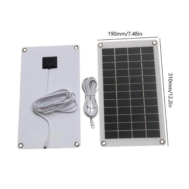 10W Solar Panel 12V Solar Cell Controller Solar Plate Adapter For Phone Car Home Camping Outdoor Battery Use