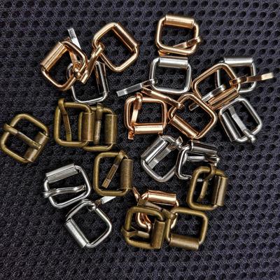 12pcs 10mm Metal Buckles For Belt Shoes Bag Strap Webbing Slider Adjust Roller Pin Buckle DIY Leather Craft