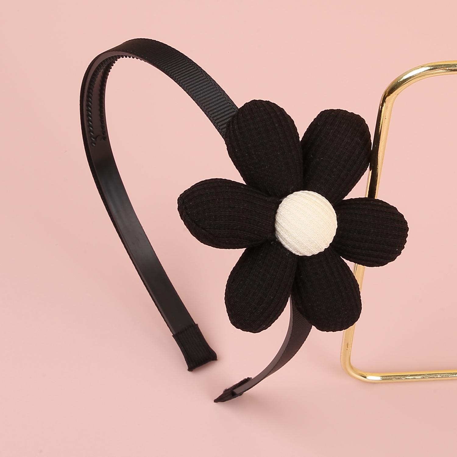 

Модные 3-дюймовые цветочные повязки на голову для маленьких девочек, пластиковые повязки для волос, милые цветочные обручи для волос, аксессуары для волос для детей