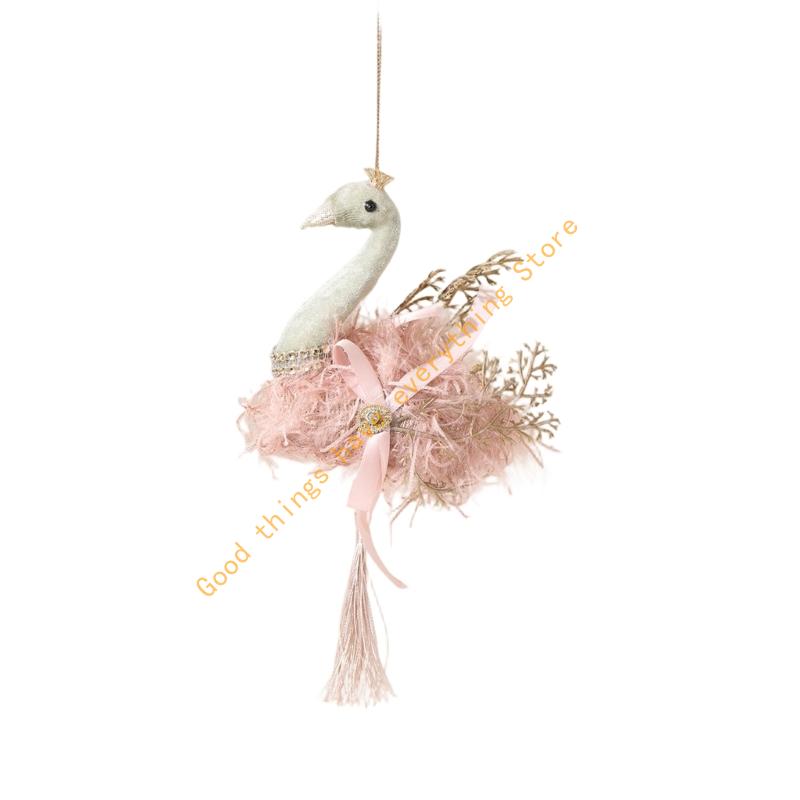 Christmas Tree Decorations Velvety Fabric Foam Bird Hanging Ornament For Mantels Window Display Holiday Tree Decoration 55KF