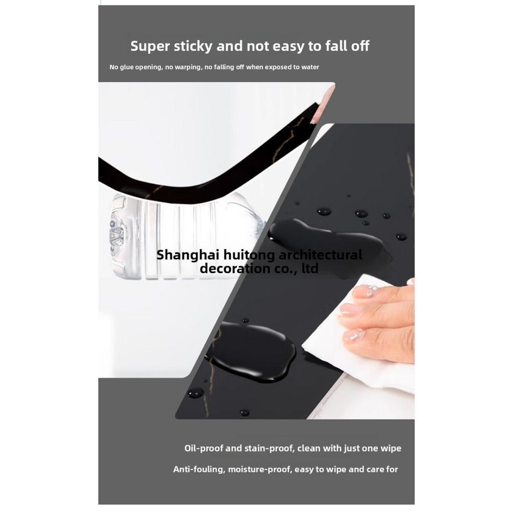 Thick Roll, European Style Marble Tile Panel Wallpaper, Self-adhesive PVC Imitation Brick, DIY Detachable, Floor and Wall Protection Strip