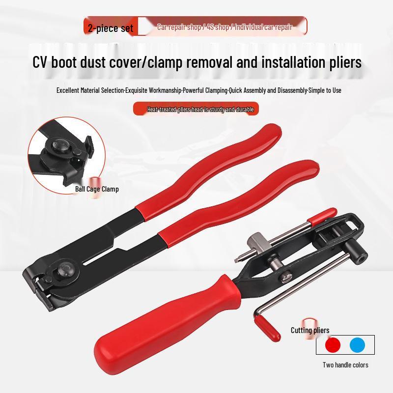 

Dust Cover Ball Cage & Hose Clamp Pliers - Disassembly & Binding Tool for Half Shaft Ball Cage Maintenance Cutter Pliers
