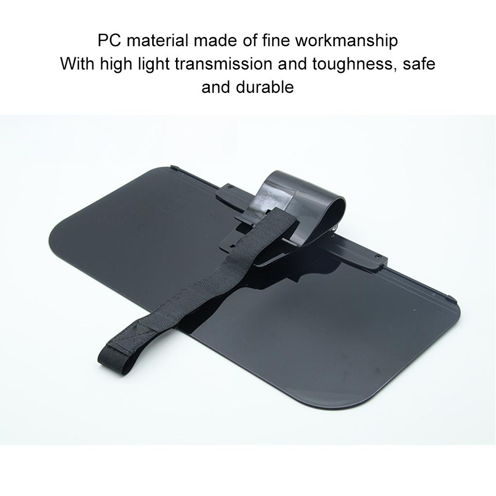 34.5×16.5CM Car Sun Visor Rotatable Adjustable Polarized Sunshade Plate Clear Vision Anti-Glare Anti-UV Sun Visor Blocker