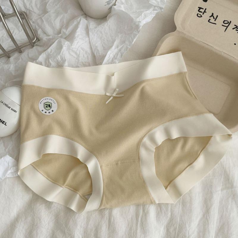 Comfortable A-class Lycra cotton full pants 7A antibacterial mid waist underwear made of pure cotton with seamless crotch women's triangle Panties