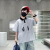 Boys' short sleeved summer clothes 2026 new item, CUHK boys' summer letter printed T-shirt, thin base shirt
