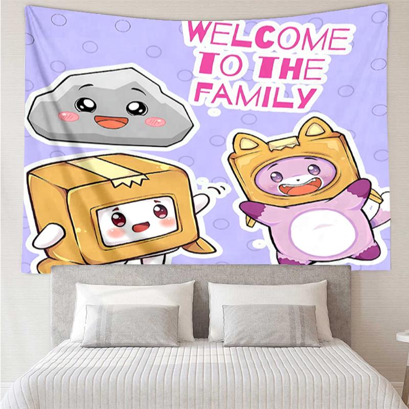 LankyBox Print Tapestry, Backdrop, Easy Setup, Ideal for Bedroom, Office & Living Room, with Aesthetic Wall Hanging Decor.