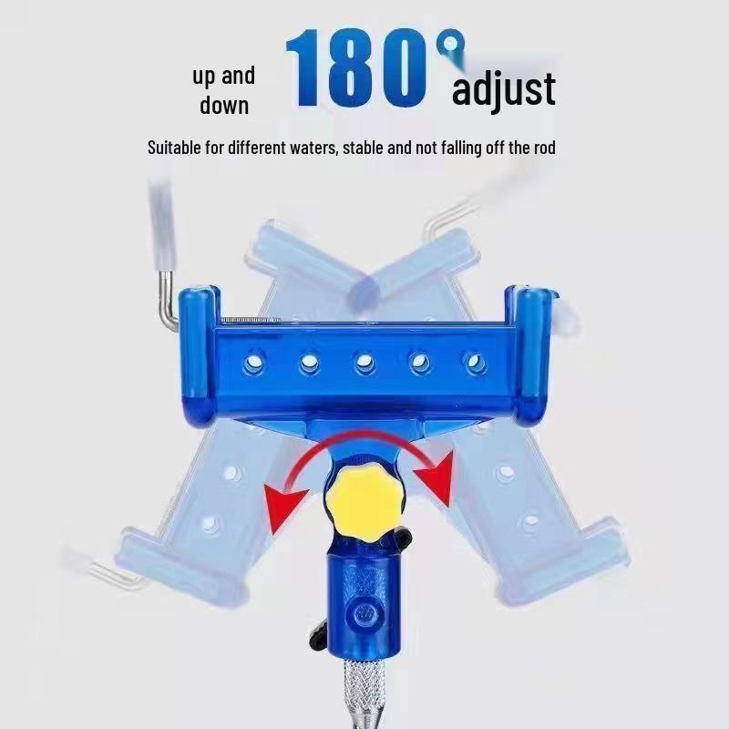 Universal Self-Locking Fishing Rod Holder with Ground Insert