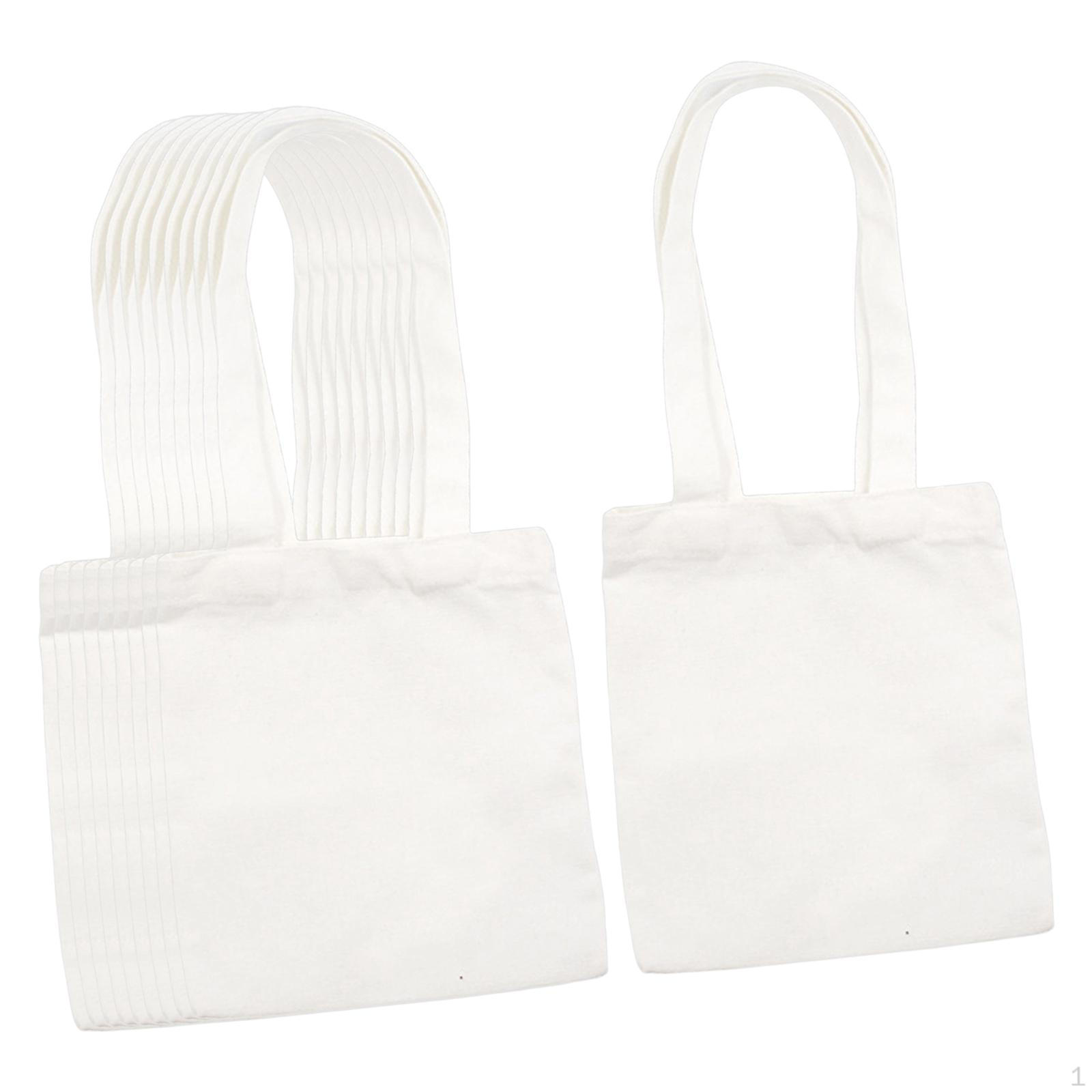 10 штук Холщовые пустые сумки-тоут для продуктов для рукоделия многоразовые прочные хозяйственные сумки моющиеся для подарков Small 2390₽