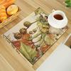The Fairies Of The Winter Print Linen Dining Table Mats Alphabet Kitchen Placemat 30X45cm Coasters Pads Bowl Cup Mat