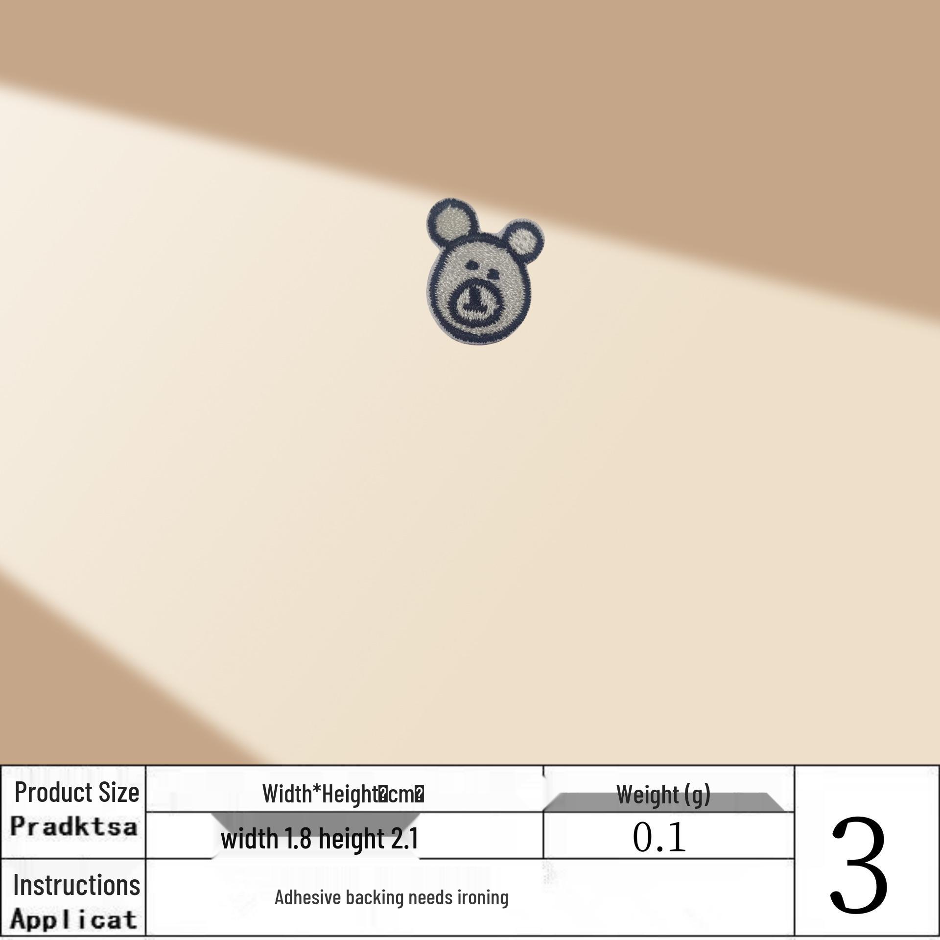 

Korean Style Black & White Cartoon Embroidered Iron-On Patch for Clothing & Bags