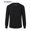 PORTS Women's 100% Wool Geometric Knit Round Neck Pullover