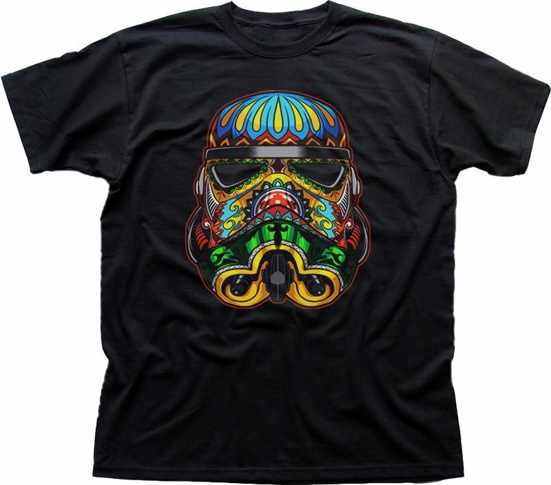 Stormtrooper Psychedelic STAR WARS inspired printed black t-shirt OZ9373 S разноцветный