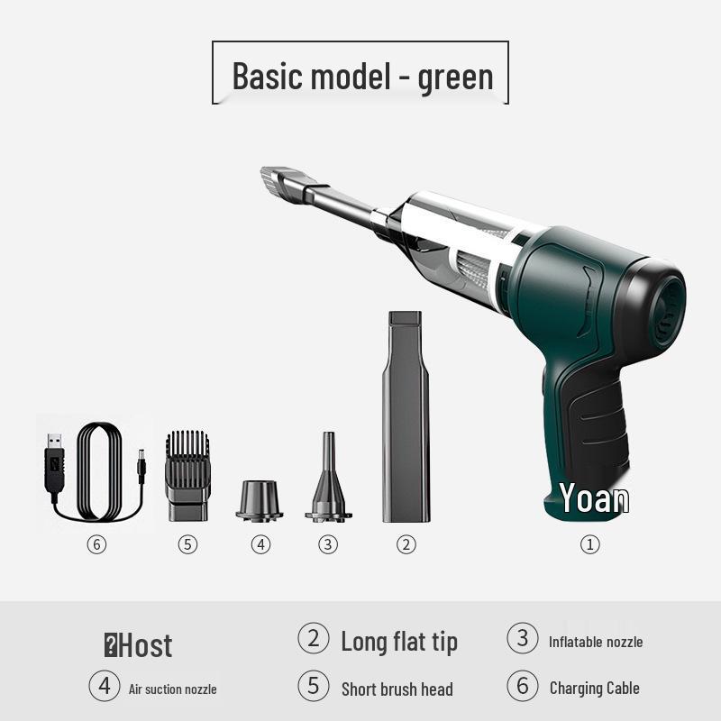 Compact 3-in-1 Wireless Car Vacuum & Blower: High Suction Power, Mini Handheld