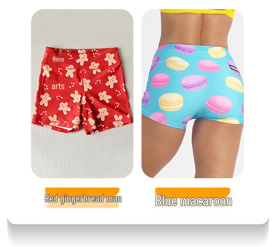 New European & American Fashion High-Waisted Elastic Yoga Shorts