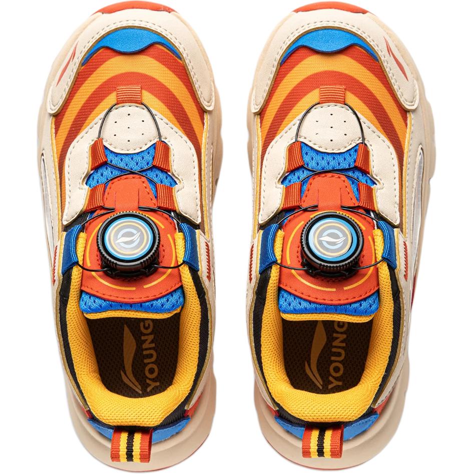 Li Ning Kids Sports Lifestyle Little Aurora Fashion Comfortable Versatile Shock Absorption Rebound Breathable Low-Top Casual Shoes YKNU090-37