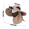 Fisherman Hat USB Wide Brim Sun Hat With Solar Powered Fans Breathable Anti-UV Waterproof Headwear For Beach Outdoor fishing