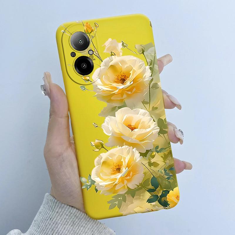 For Realme C67 4G RMX3890 Phone Case Butterfly Flower Girl New Design Soft Silicone TPU Back Housing for Oppo RealmeC67 Covers