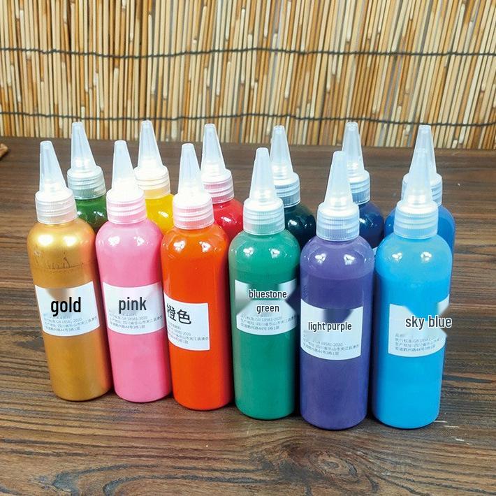 DIY Lacquer Round Fan Painting Set - Includes Pigment and Absorbent Paper